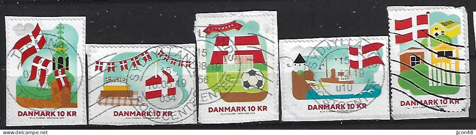 Denmark 2019  National Flag (o) Mi.1963-1967 - Gebraucht