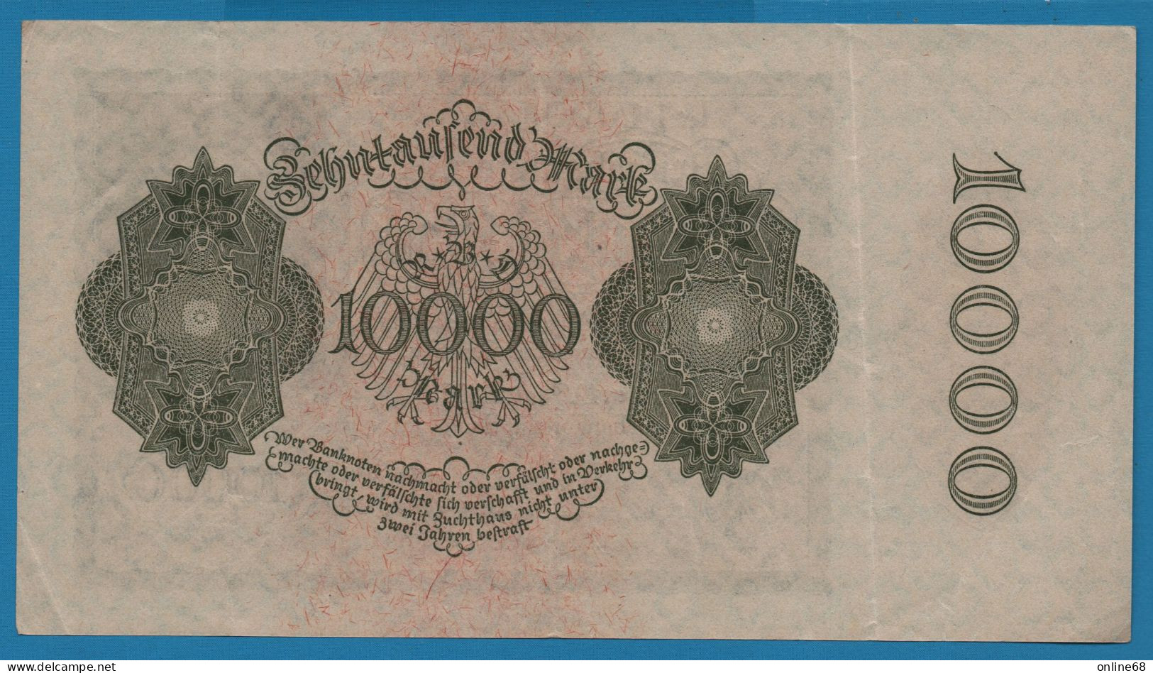 DEUTSCHES REICH 10000 MARK 19.01.1922 # L.11000478 P# 72 - 10000 Mark