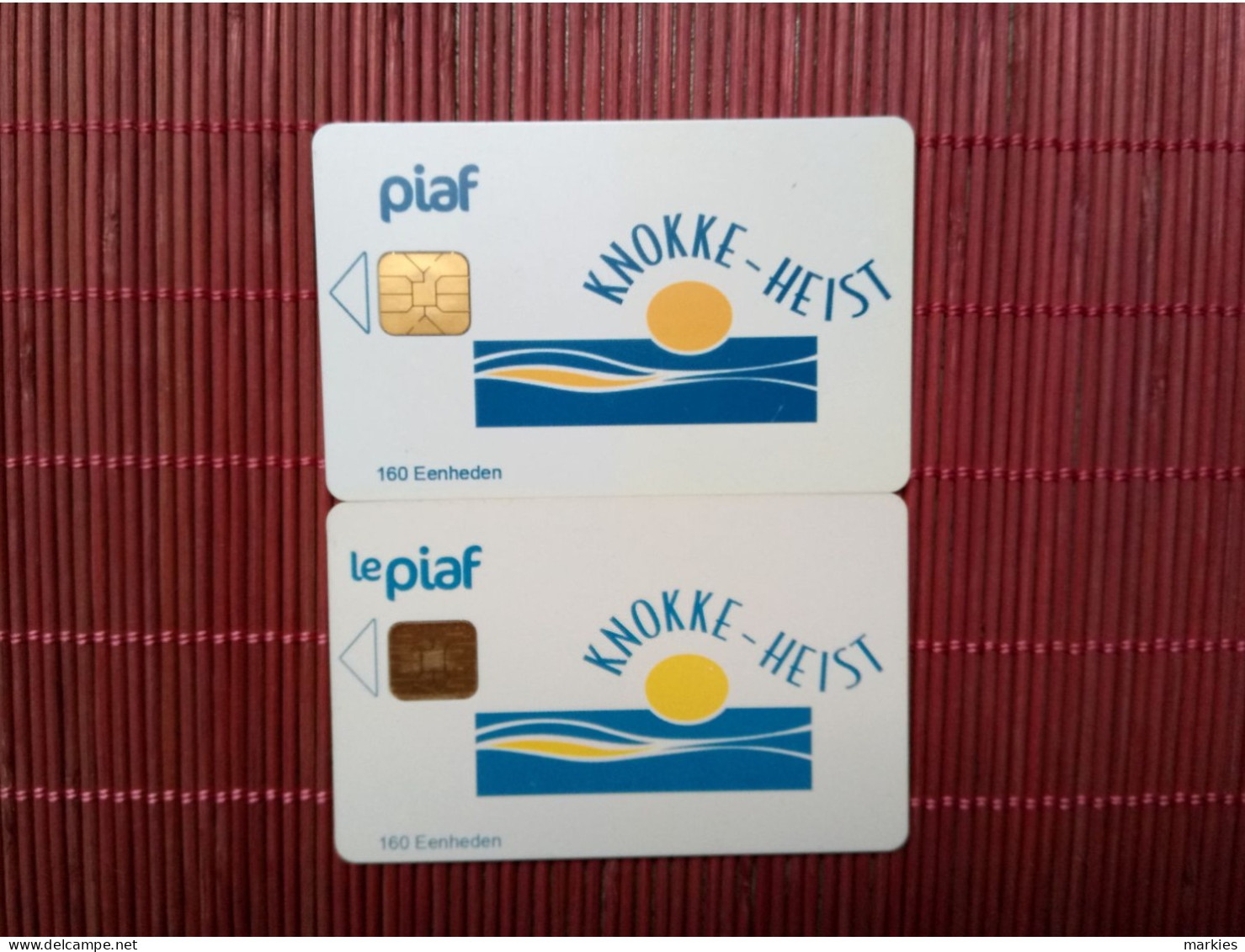 Piaf Knokke Heist 2 Cartes Differente 2 Photos Used Rare - PIAF Parking Cards