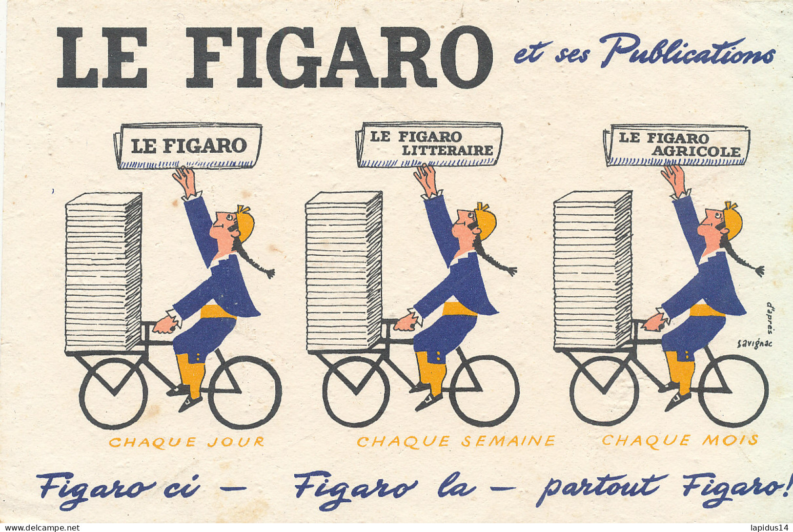 BU 2687 A /   BUVARD  -  LE FIGARO    ( 21,00 Cm X 13,50 Cm) - Papelería