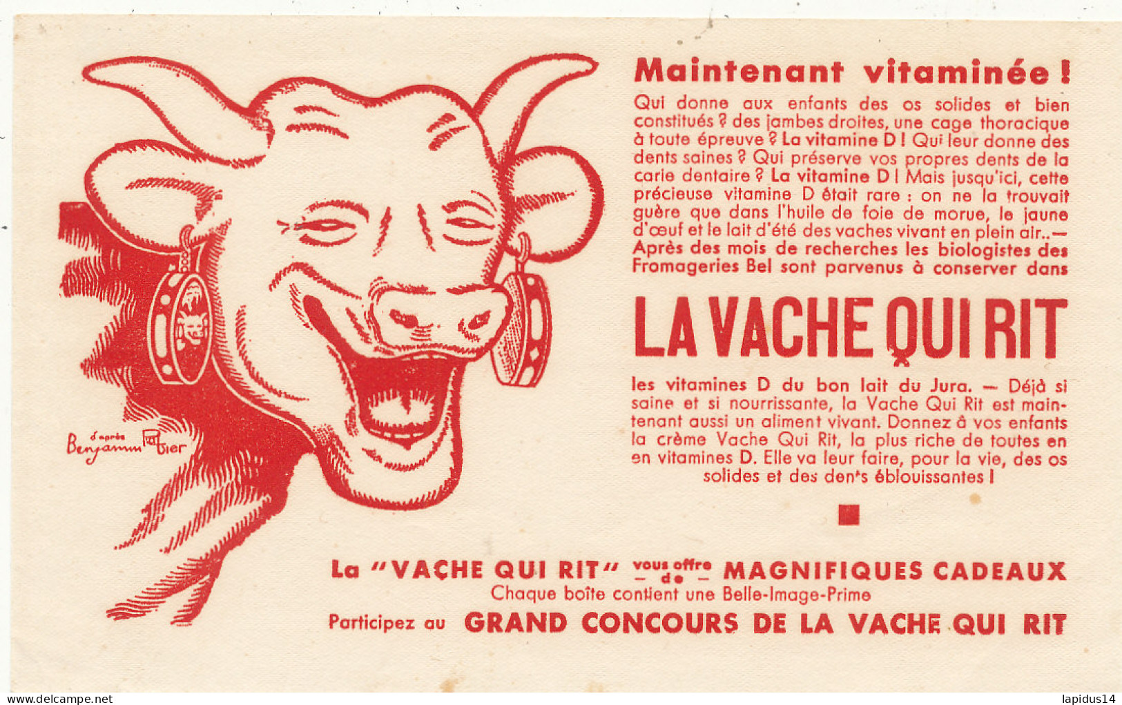 BU 2718   BUVARD  LA VACHE QUI RIT   ( 18,50 Cm X 11,50 Cm) - Leche