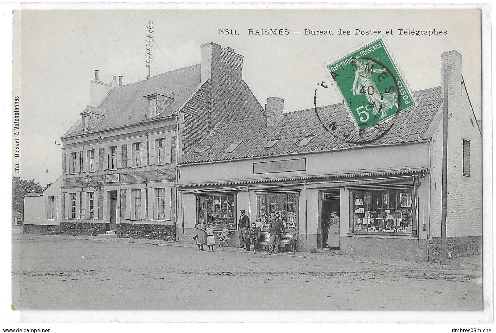 CPA  Raismes Bureau Des Postes Et Télégraphes - Raismes