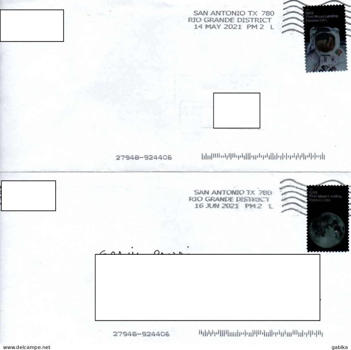 USA 2021,  Moon Landing - Cartas & Documentos