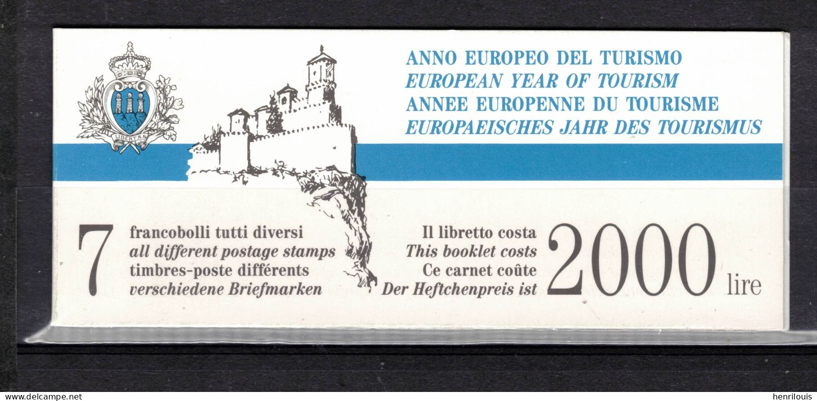 SAINT MARIN  Timbres Neufs ** De 1990  ( Ref  7512)  Année Du Tourisme - Carnets