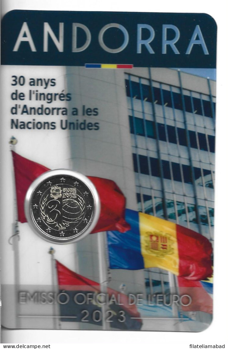 ANDORRA EUROS 1 MONEDA DE 2,00€ CONMEMORATIVA TIRADA 70.000 PIEZAS. - Andorre