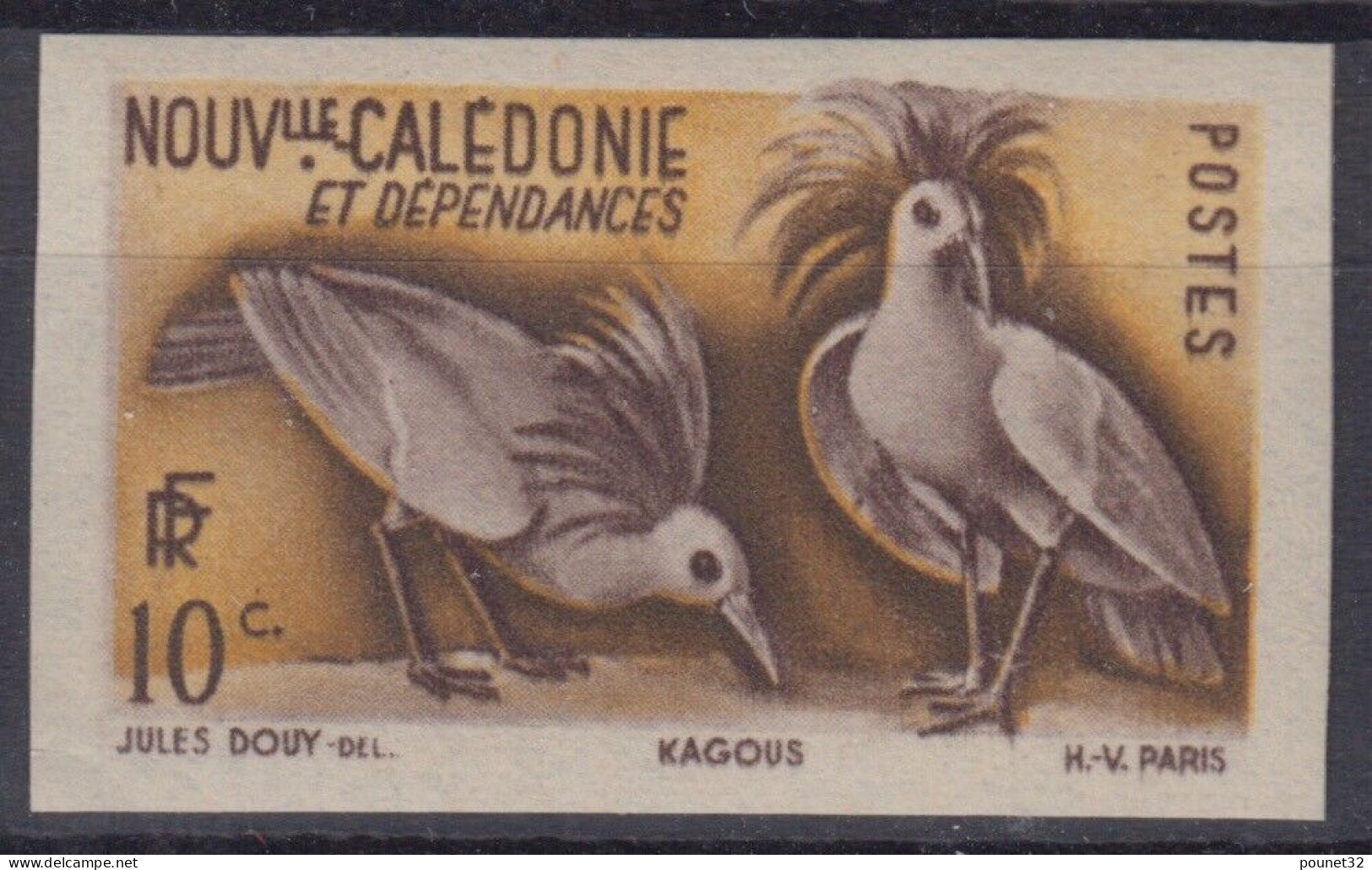 TIMBRE NOUVELLE CALEDONIE KAGOUS NON DENTELE N° 259 NEUF ** GOMME SANS CHARNIERE - Nuevos