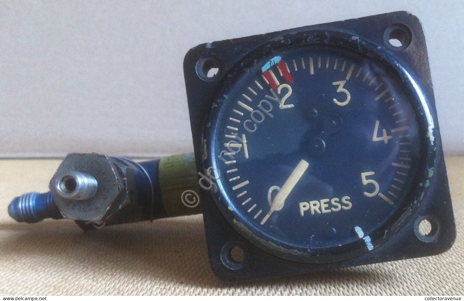 Strumento Aeronautica Vintage - U.S. Gauge - Misuratore Pressione Idraulica - Equipement