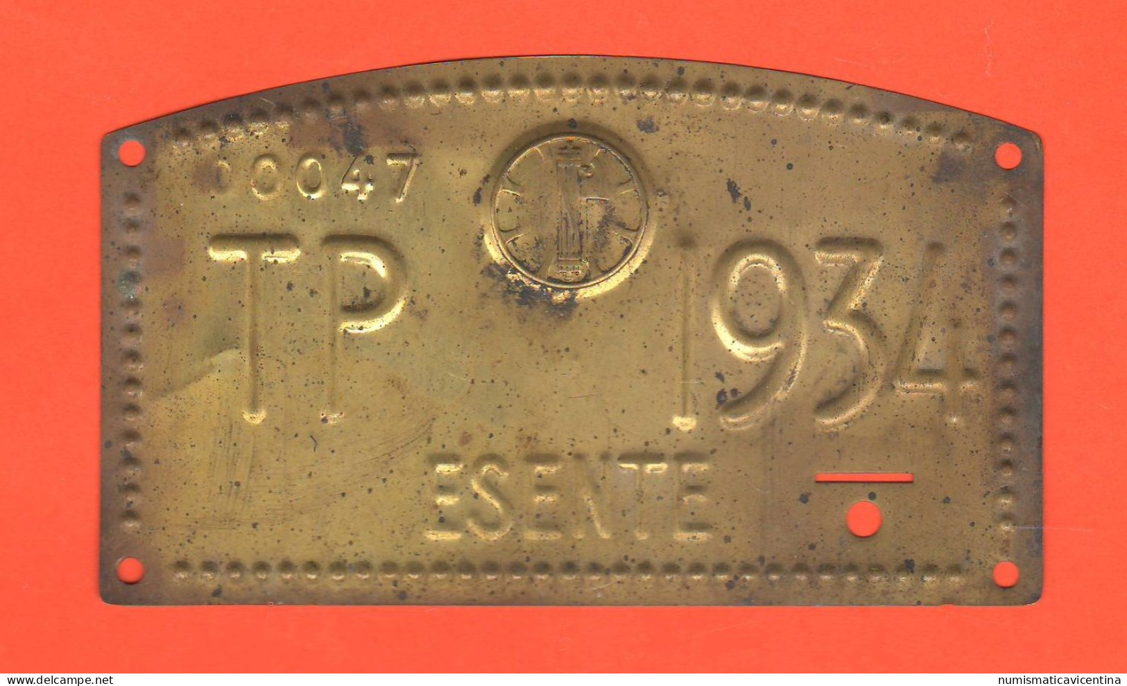 Esenzione Tassa Bollo 1934 Ventennio Fascismo Exemption From Tax On Agricultural Vehicles During The Fascist Period - Number Plates