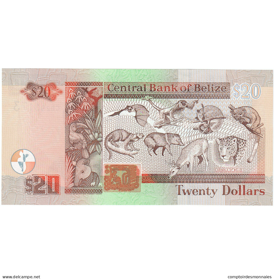 Belize, 20 Dollars, 2000, 2000-10-01, KM:69b, NEUF - Belice