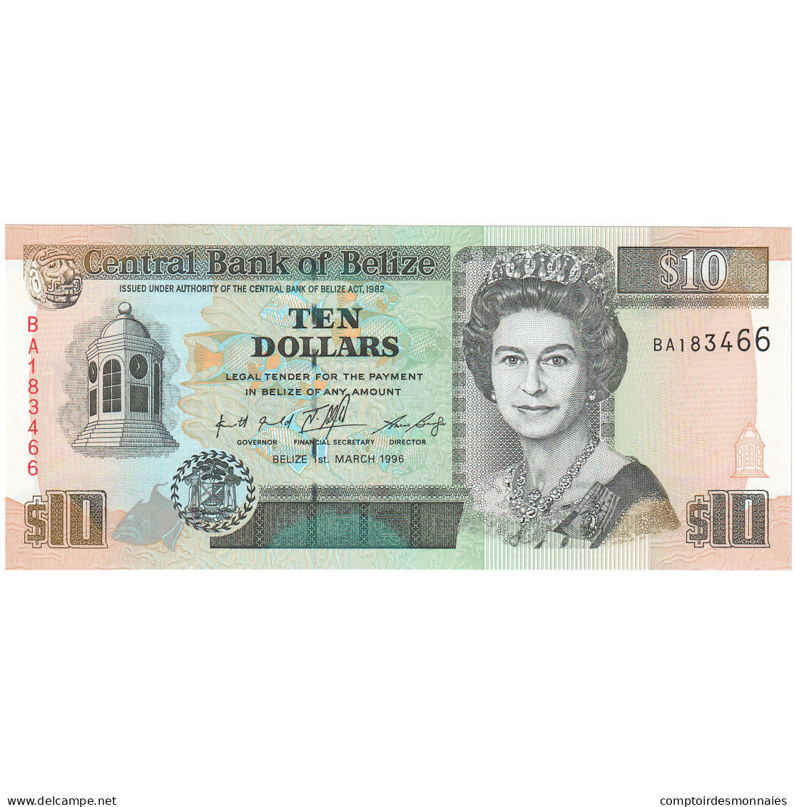 Belize, 10 Dollars, 1996, 1996-03-01, KM:59, NEUF - Belize