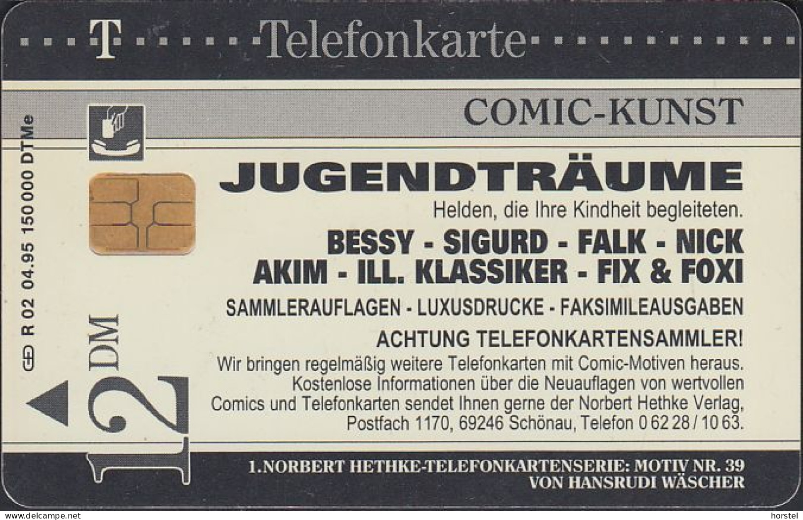 GERMANY R02/95 Comic-Kunst - Hethke - Nr. 39 Tibor - Herr Des Dschungels - R-Reeksen : Regionaal