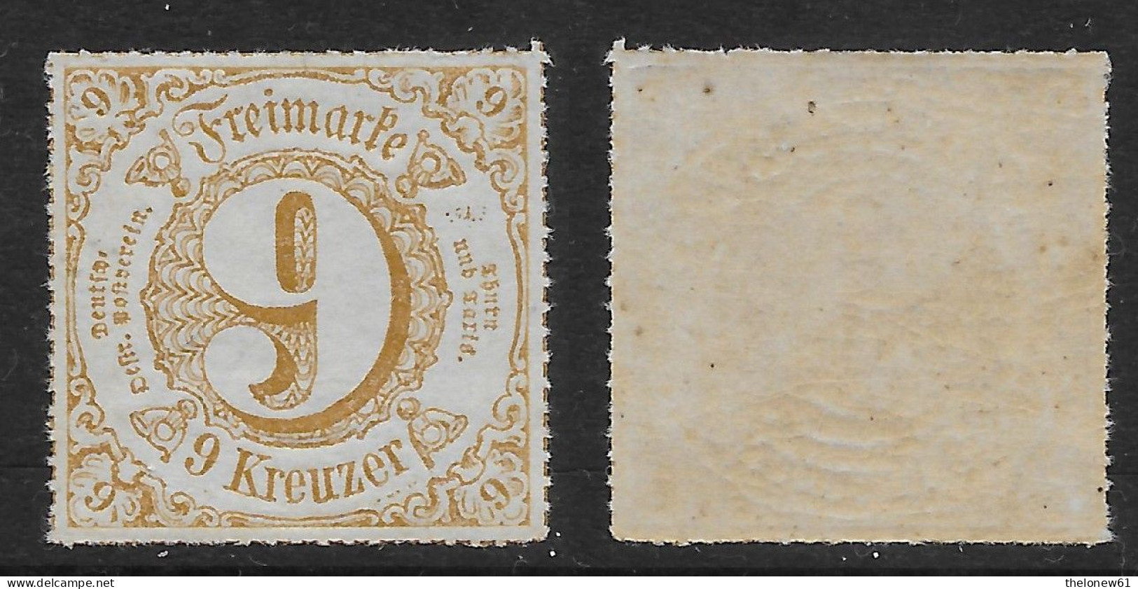 Germania Germany 1865 Thurn Und Taxis Rouletted Perforation 9Kr Mi N.44 MNH ** - Nuovi