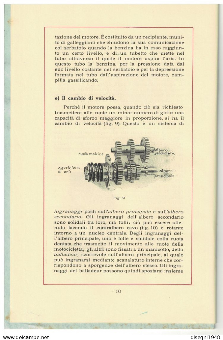 12525 "COME SI LUBRIFICA LA MOTOCICLETTA - SOCIETA' NAFTA - GENOVA"  OPUSCOLO ORIG.