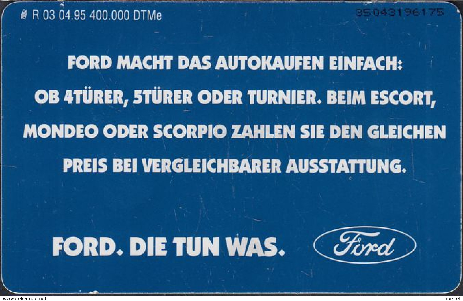 GERMANY R03/95 Ford - Die Tun Was - R-Reeksen : Regionaal