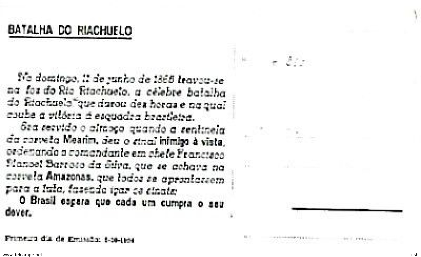 Brazil & Maximum Card, Brazil Expects Everyone To Fulfill Their Duty, Admiral Manuel Da Silva, R. Janeiro 1954 (590) - Altri (Mare)