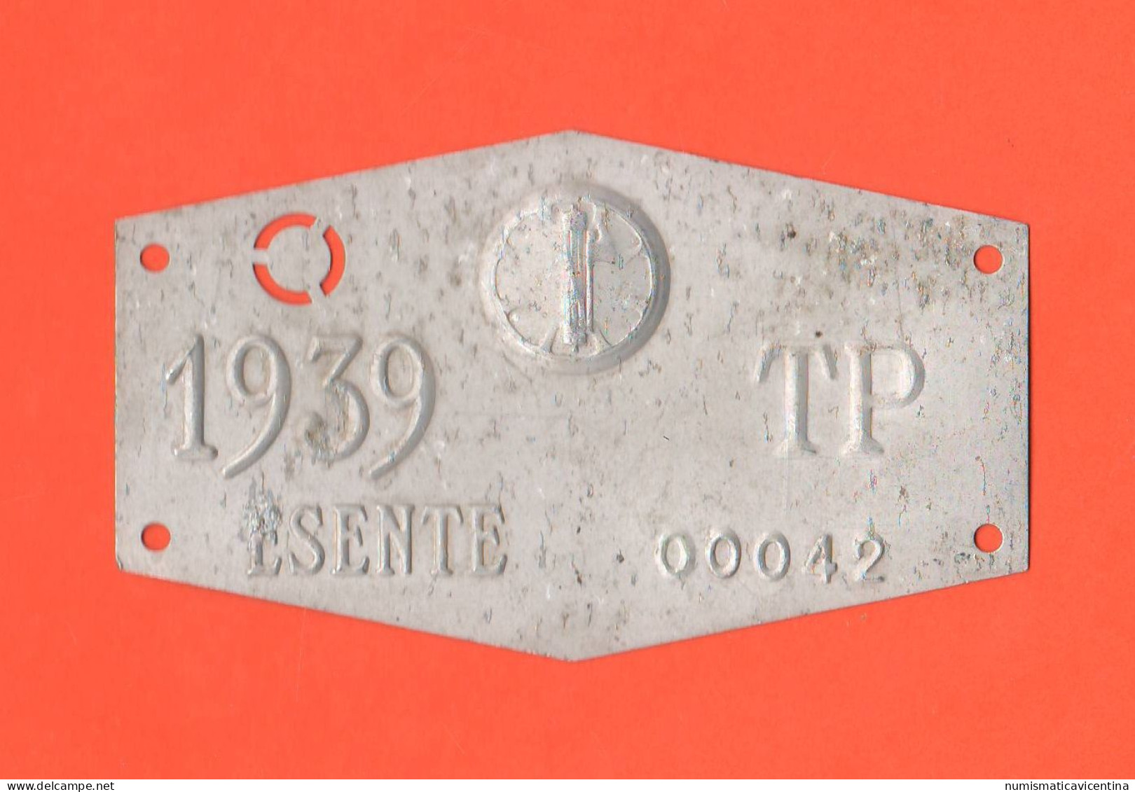 Esenzione Tassa Bollo 1939 Ventennio Fascismo Exemption From Tax Agricultural Vehicles During The Fascist Period - Number Plates