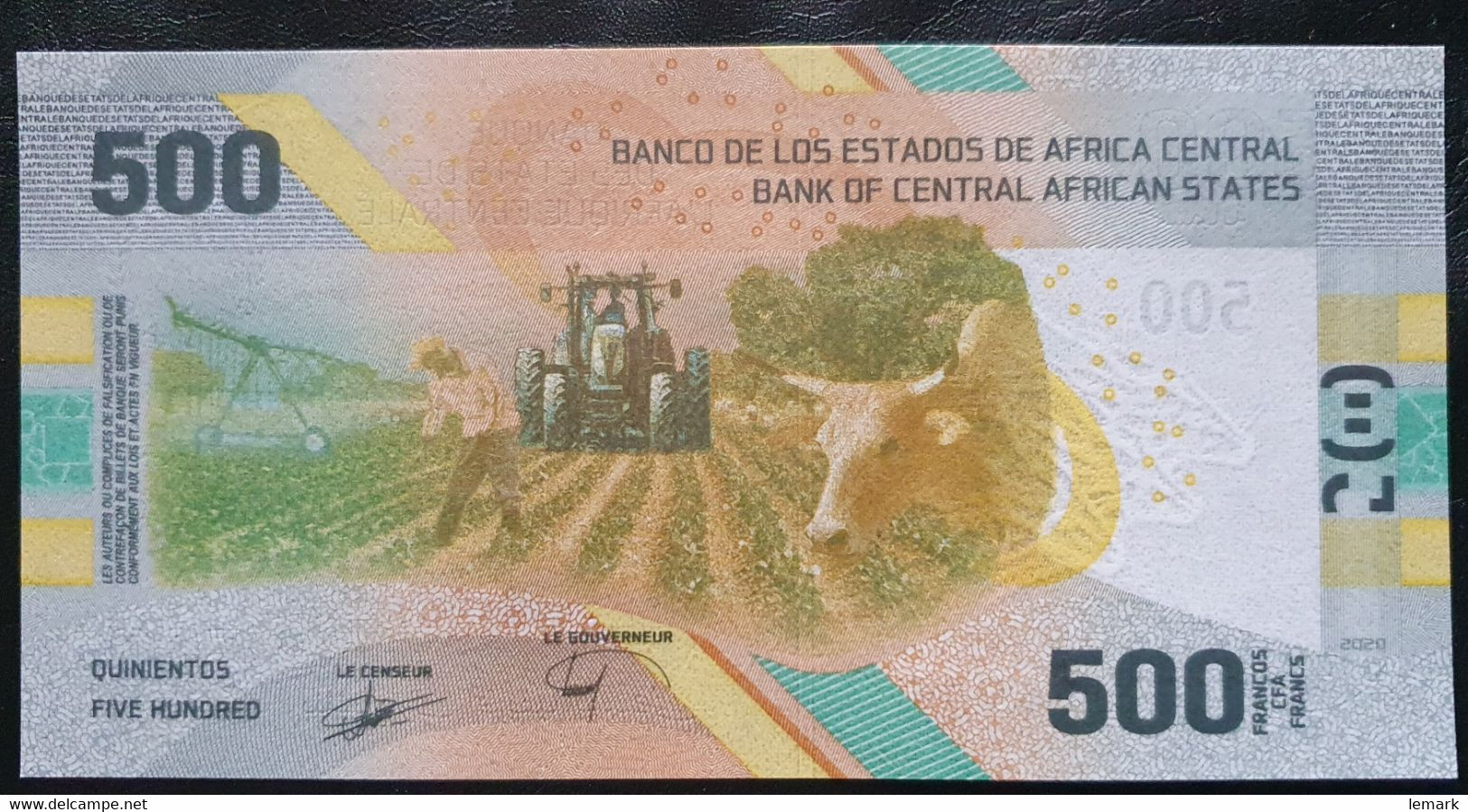 CAS 500 Francs 2022 P700  UNC - Stati Centrafricani