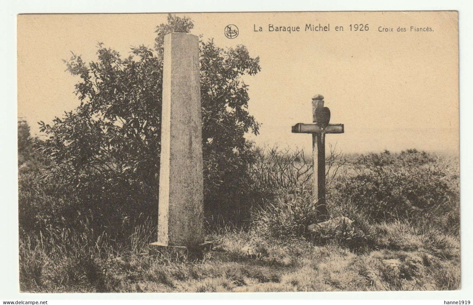 La Baraque Michel En 1926 Croix Des Fiancés Hautes Fagnes Cachet 1934 Jalhay Liège Htje - Jalhay