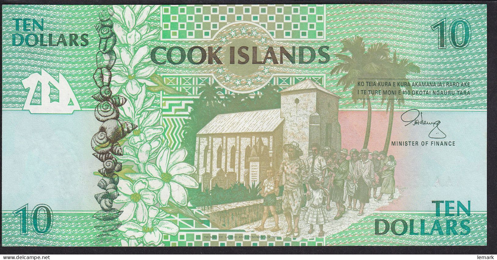 Cooks Island 10 Dollar 1992 P8 UNC - Isole Cook