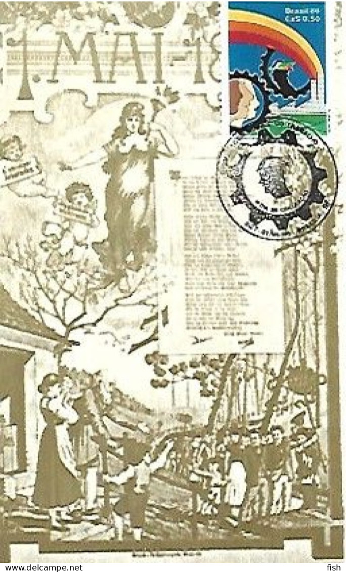 Brazil & Maximum Card, Cartaz Alemão Para O I De Maio De 1891, Brasília 1986 (6888) - Tarjetas – Máxima