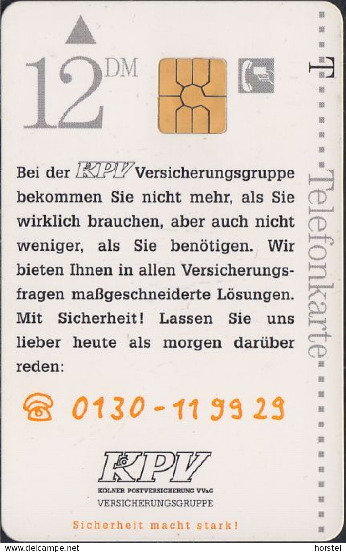 GERMANY R10/95  Kölner Postversicherung 1 - Mensch - Orange - R-Series: Regionale Schalterserie