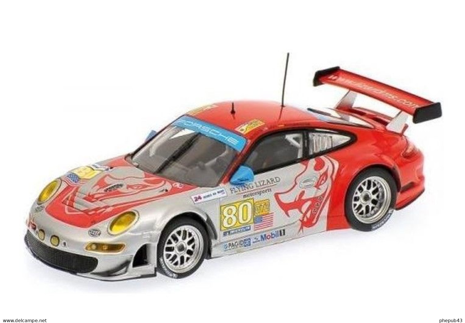 Porsche 911 GT3 RSR - Flying Lizard Motorsports - 24h Le Mans 2009 #80 - Bergmeister/Neiiman/Law - Minichamps - Minichamps