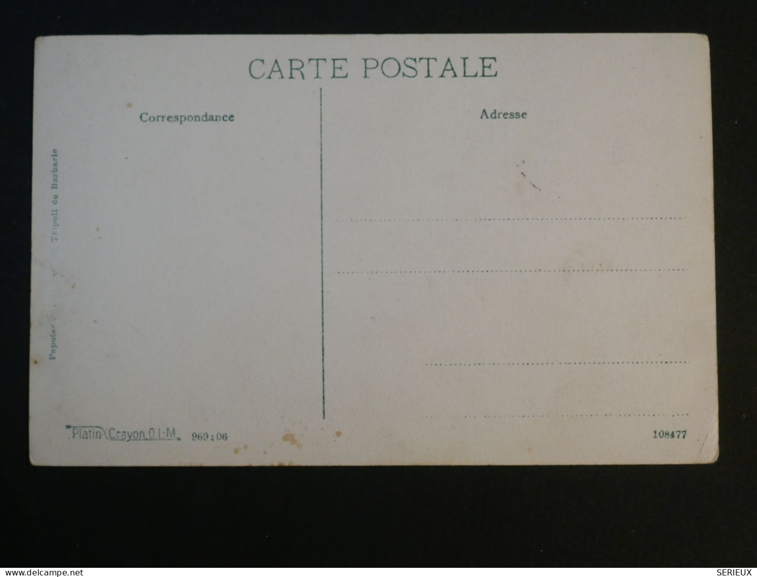 DF18 TURQUIE BELLE  CARTE ENV. 1910 TRIPOLI+MARABOUT DS L OASIS  ++AFF. PLAISANT+ - Storia Postale