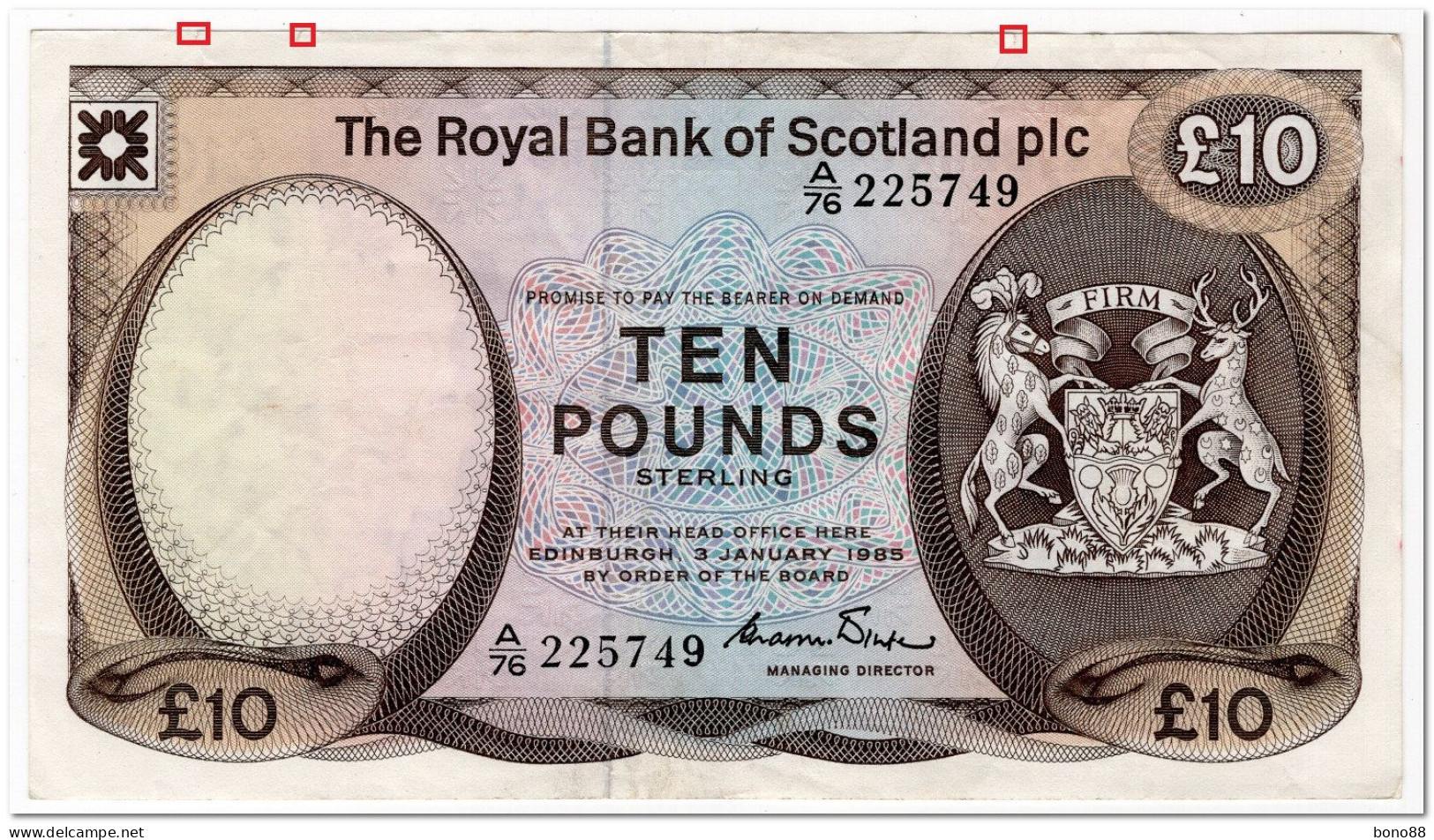 SCOTLAND,THE ROYAL BANK OF SCOTLAND,10 POUNDS,1985,P.343a,VF,FEW MINI TEARS - 10 Ponden