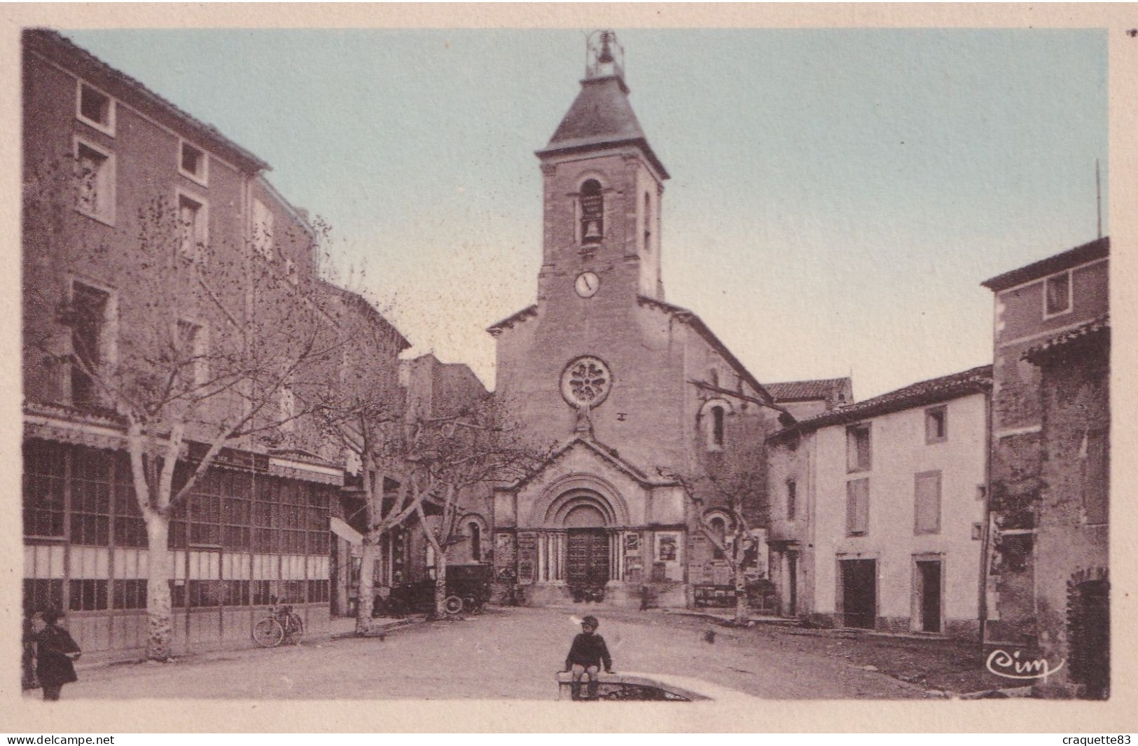 BEAUMES-DE-VENISE   PLACE DE L'EGLISE ROMAINE   CARTE ANIMEE - Beaumes De Venise