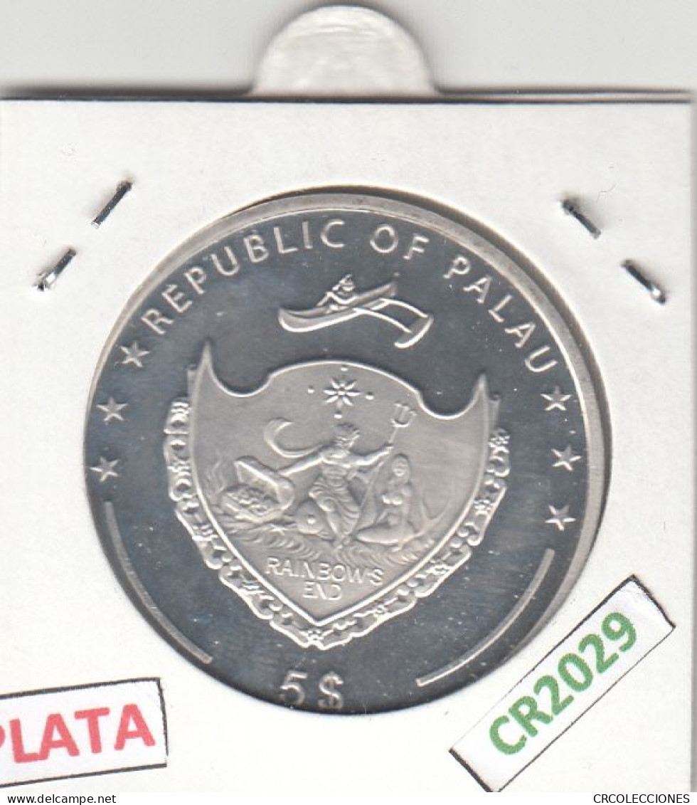 CR2029 MONEDA PALAU 5 DOLARES 2012 PLATA - Palau