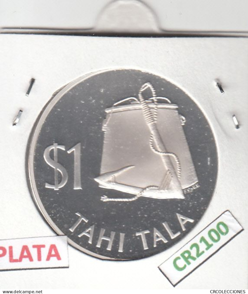 CR2100 MONEDA TOKELAU 1 DÓLAR 1979 PLATA - Sonstige – Ozeanien