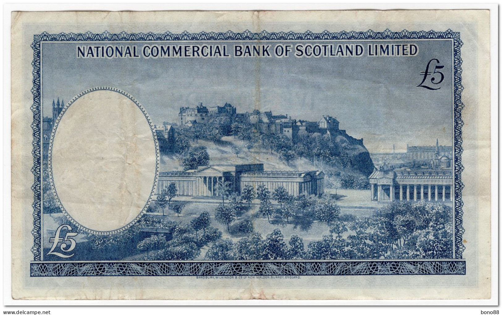 SCOTLAND,NATIONAL COMMERCIAL BANK,5 POUNDS,1963,P.272,F-VF - 5 Pounds