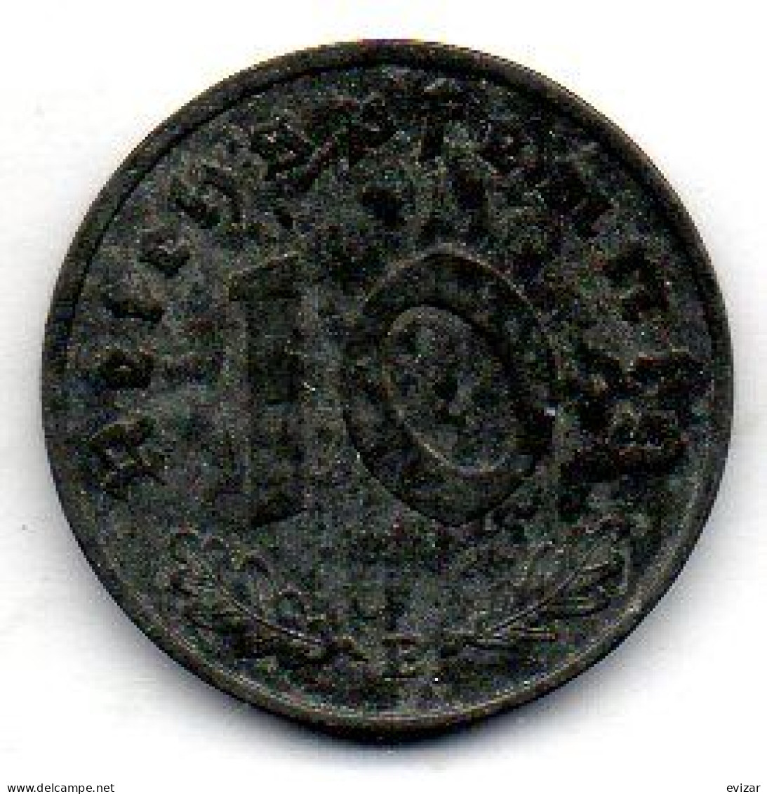 GERMANY - THIRD REICH, 10 Reichs Pfennig, Zinc, Year 1940-E, KM # 101 - 10 Reichspfennig