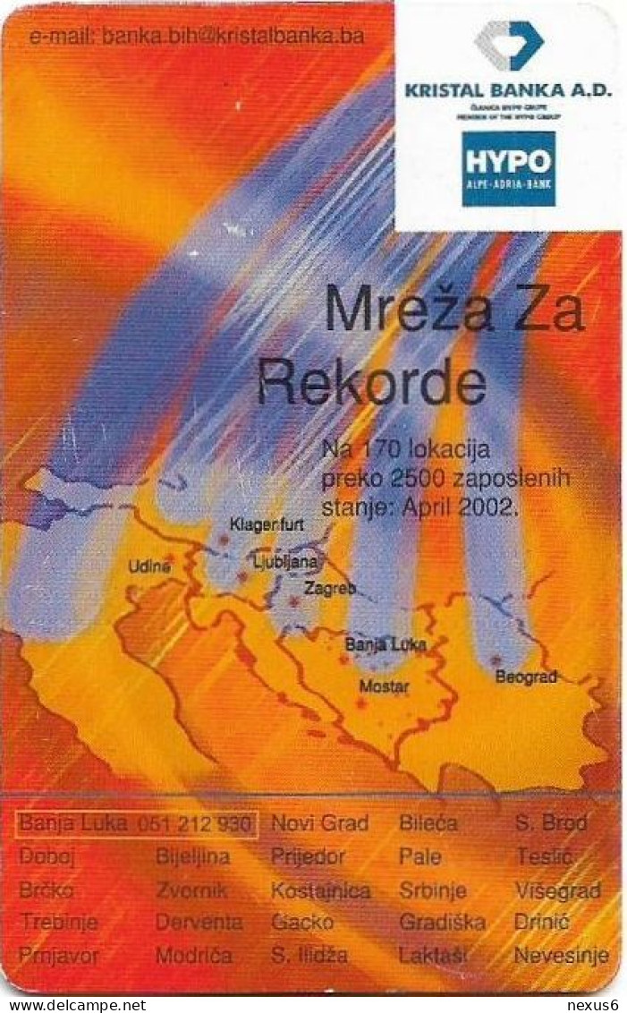 Bosnia - Republika Srpska - Kristal Banka (Glossy Surface), 12.2003, 150Units, 10.000ex, Used - Bosnien