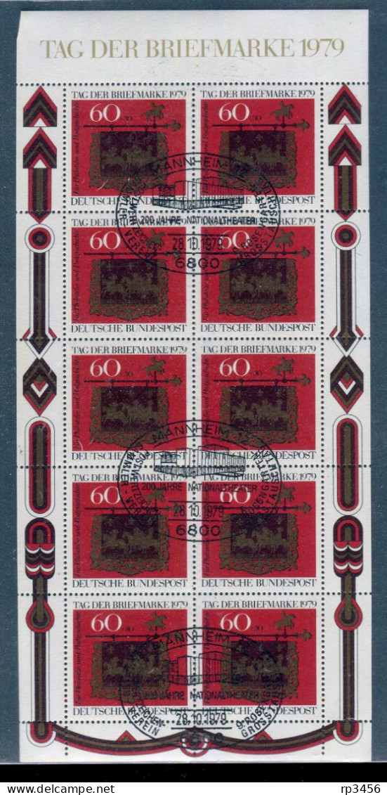 "BUNDESREPUBLIK DEUTSCHLAND" 1979, Mi. 1023 Kleinbogen Gestempelt (3182) - 1959-1980