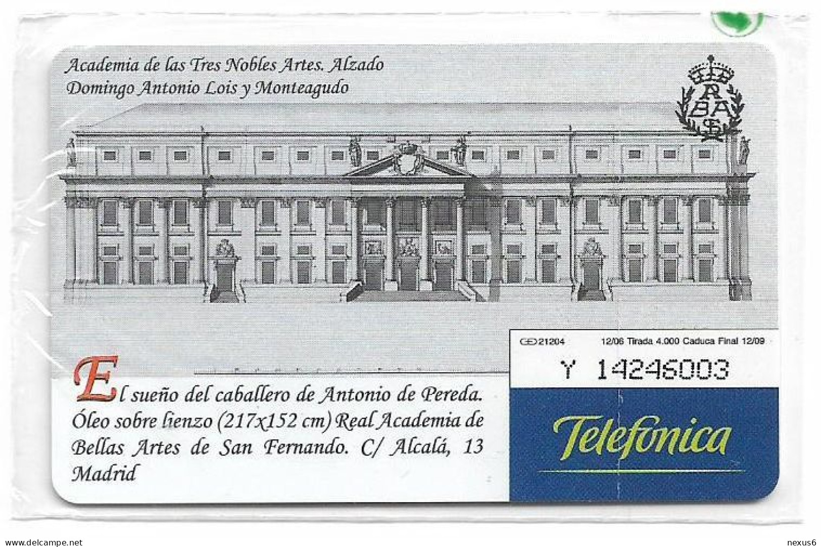 Spain - Telefónica - El Sueno Del Caballero - P-595 - 12.2006, 3€, 4.000ex, NSB - Private Issues