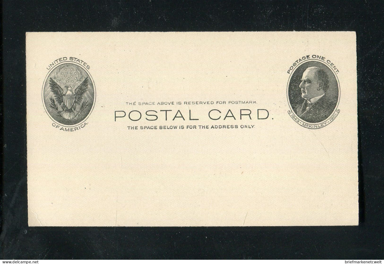 "USA" Aeltere Postkarte Mit Rueckseits Zudruck ** (3191) - Altri & Non Classificati