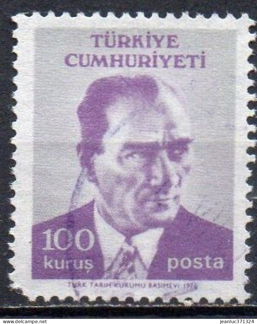 TURQUIE N° 1996 O Y&T 1971 Kemal Atatürk - Used Stamps