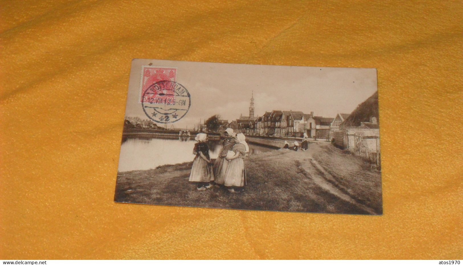 CARTE POSTALE ANCIENNE CIRCULEE DE 1912../ KADE TE VEERE.- ZEELAND...CACHETS + TIMBRE - Veere