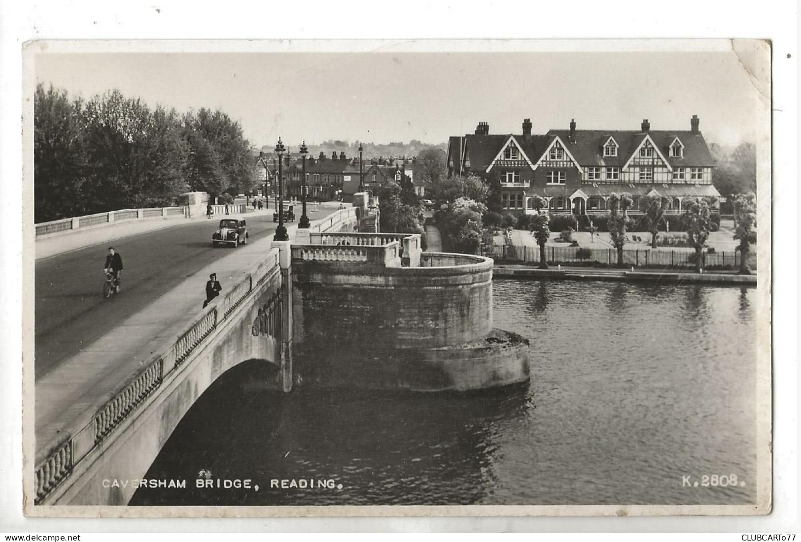 Reading (Royaume-Uni, Berkshire) : Caversham Bridge In 1954 (lively, Car) PF. - Reading