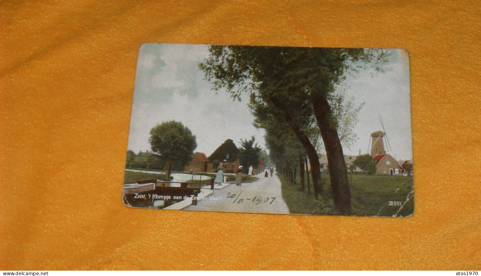 CARTE POSTALE ANCIENNE CIRCULEE DE 1907../ ZEIST.- 'T KLOMPJE AAN DE ZEISTER VAART..CACHETS + TIMBRE - Zeist