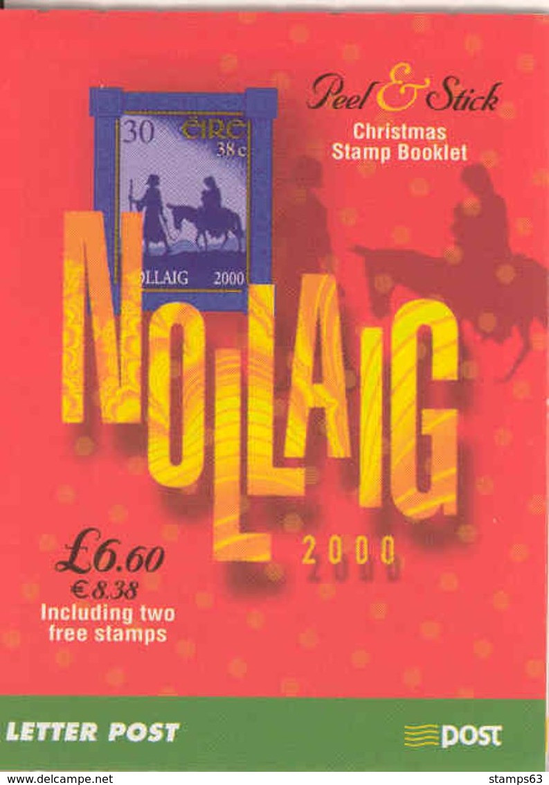 IRELAND, Booklet 86, 2000, Christmas, Mi 1290 - Booklets