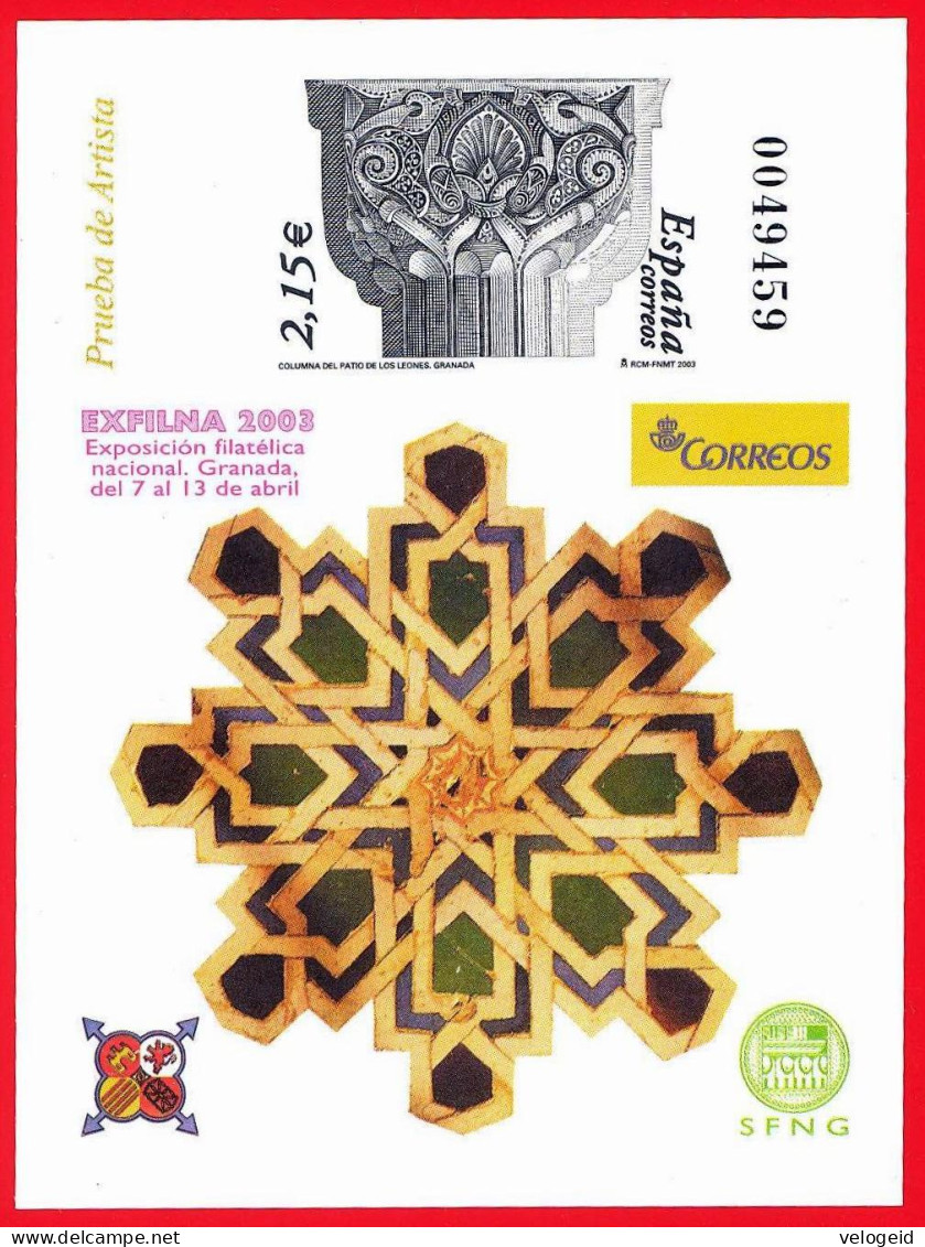 España. Spain. 2002. PO. EXFILNA '03. Granada - Blocs & Hojas