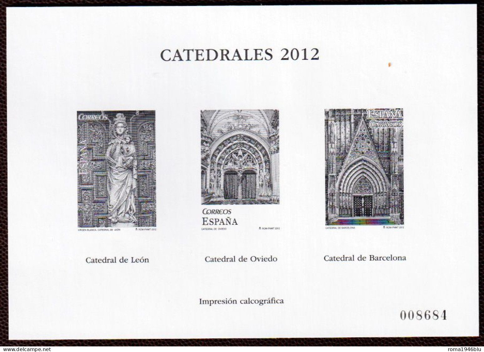 Spagna 2012 Architettura - Prova **/MNH VF - Prove & Ristampe