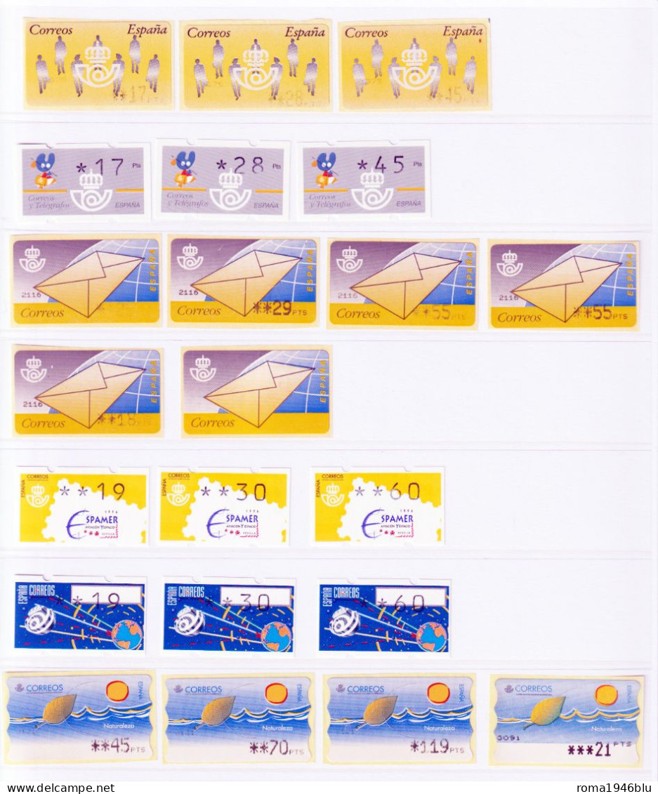 Spagna ATM Collection Almost 300 Val. **/MNH VF - Machine Labels [ATM]