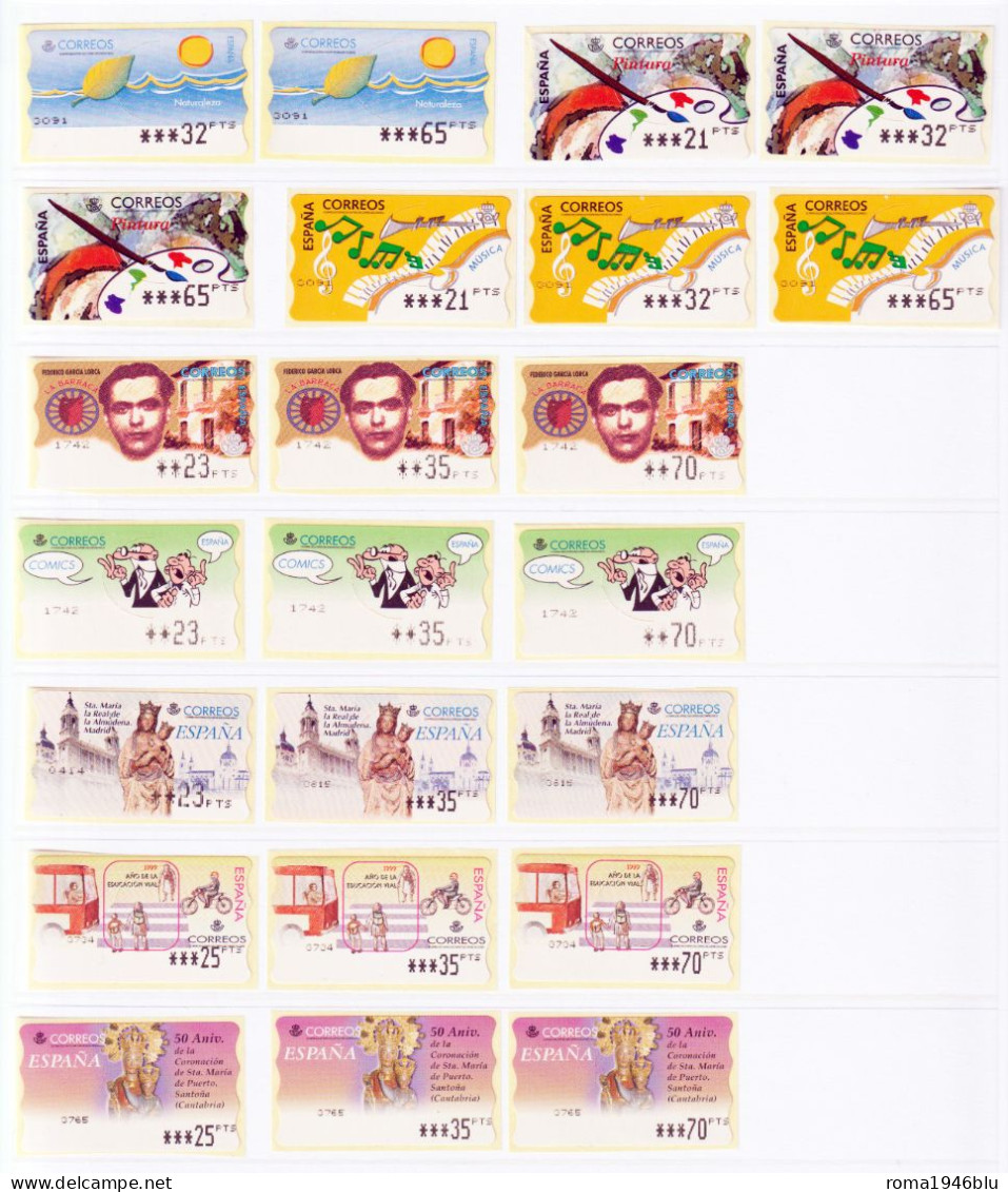 Spagna ATM Collection Almost 300 Val. **/MNH VF - Machine Labels [ATM]