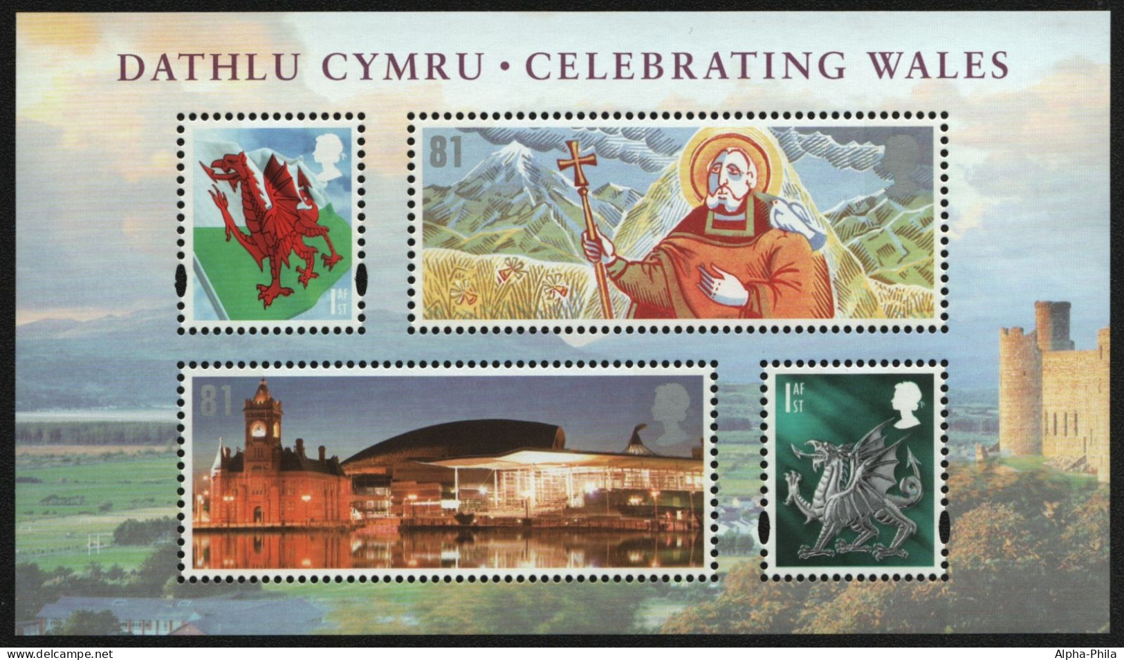 Großbritannien - Wales 2009 - Mi-Nr. Block 2 ** - MNH - Nationalfeiertag - Gales