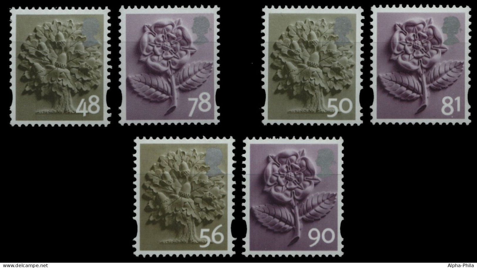 Großbritannien - England 2007-2009 - Mi-Nr. 14-15, 22-23 & 25-26 ** - MNH - England