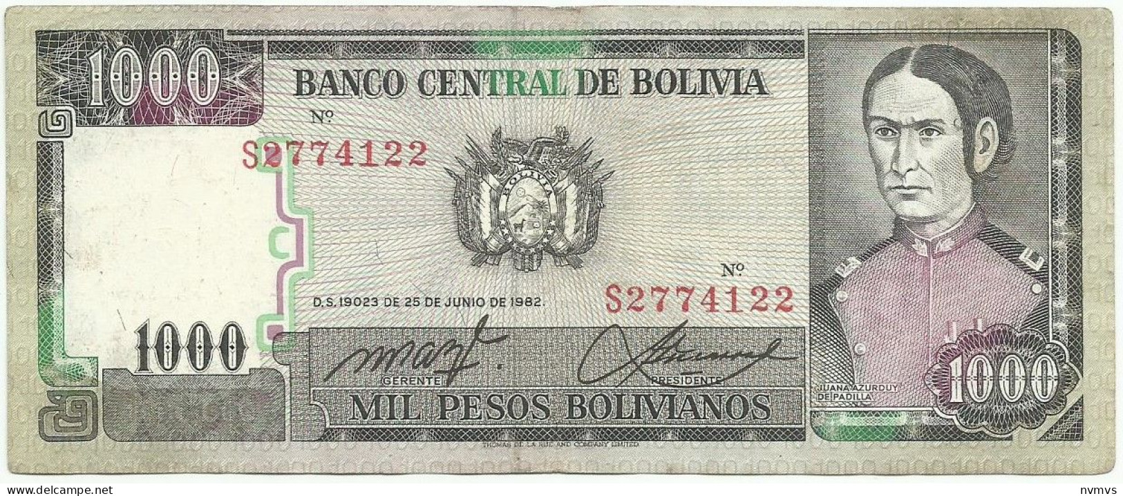 Bolivia - 1000 Pesos 1982 - Bolivie
