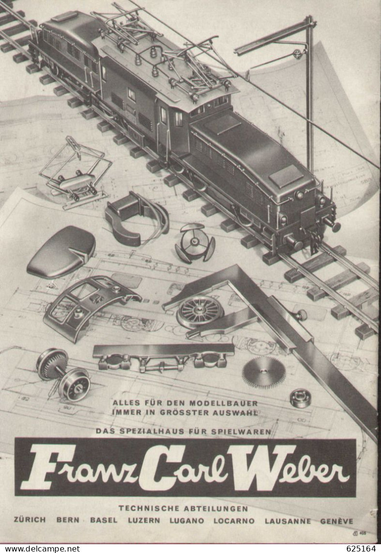 Catalogue Franz Carl Weber 1952 Eisenbahnen Spur O, HO - Dampf-Maschinen Etc - German